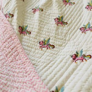 3 Years Old Reversible Unicorn Single Bed Quilt2
