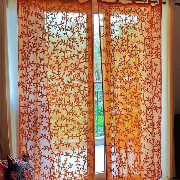 Appliqué Vines and Birdies- Set of 2 curtains
(Dispatch Time 24 Hours)