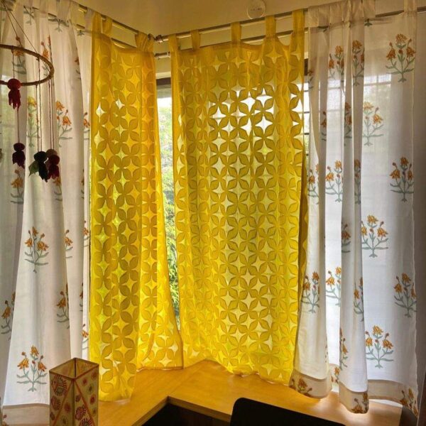 Appliqué Diamonds - Set of 2 Curtains 
(Dispatch Time 24 Hours)