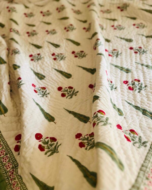 Double Bed- Block Print Cotton Quilts 
Mahal (Reversible Quilts) 
(Dispatch Time 24 Hours)