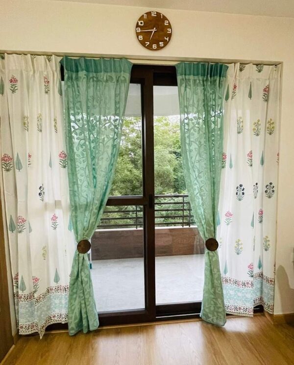 Teen Bootah and Vines and Birdies
Set of 4 Curtains 
(Dispatch Time 24 Hours)