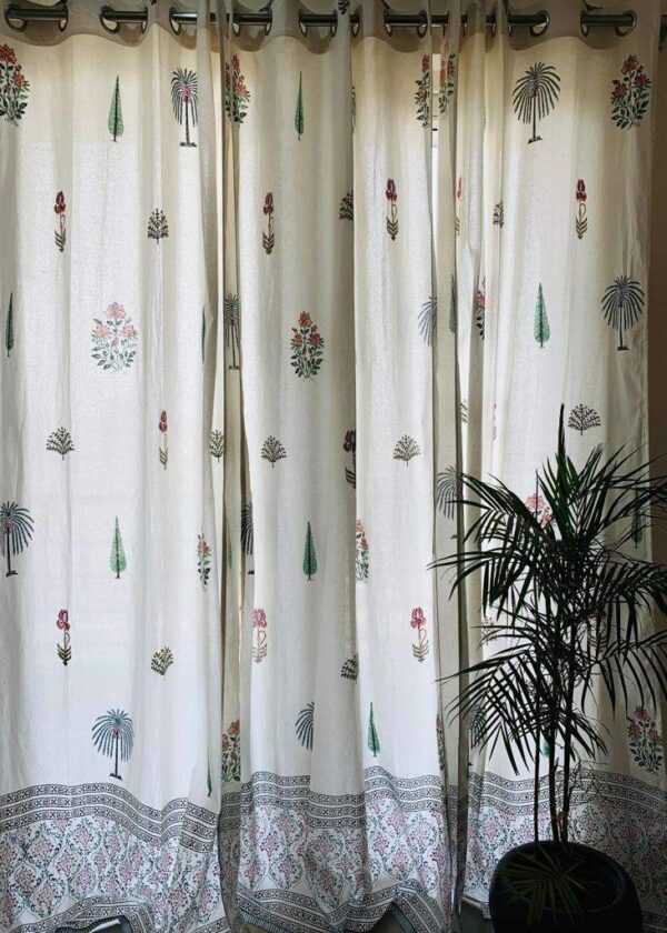 Canvas (Thick) - Tiara -  Set of 2 curtains (Dispatch Time 24 Hours)