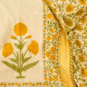 Double Bed Dohar Yellow Poppies5