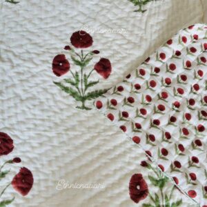 Double Bed Quilt Red Poppy Bootah