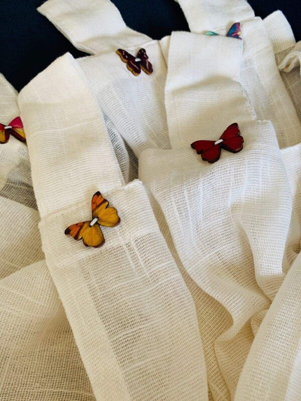 Butterfly - Khadi Cotton Curtains Set of 2 Curtains (Dispatch Time 24 Hours)