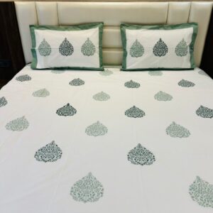 Leaf King Size Sheet with 2 Reversible Pillow Covers 1
