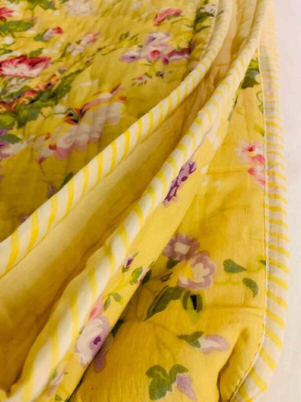 Double Bed- Block Print Cotton Quilts Lemony 💛(Reversible Quilts) (Dispatch Time 24 Hours)