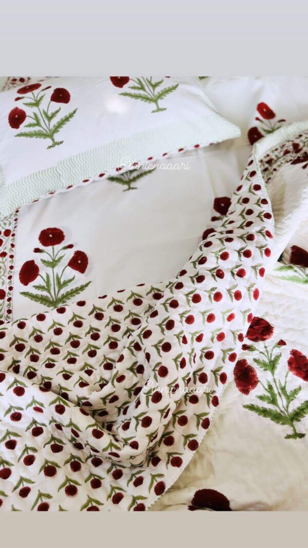 Matching Bedding Set - Red Poppy