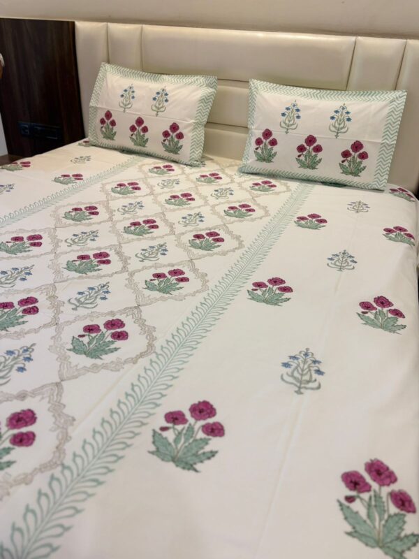 Pretty Maroon - King Bedsheet with 2 Pillow Covers 
( Dispatch Time 24 hours)