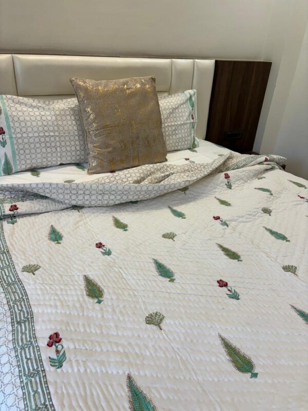 Matching Hand Block Printed Bedding Set - Magical 1