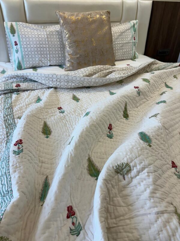 Matching Hand Block Printed Bedding Set - Magical 4