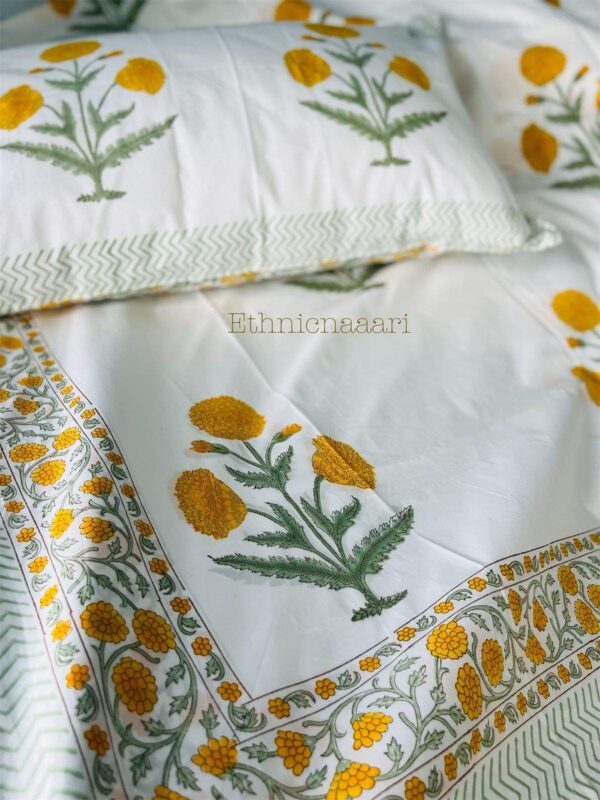 Yellow Poppies Fitted Bedsheet 3
