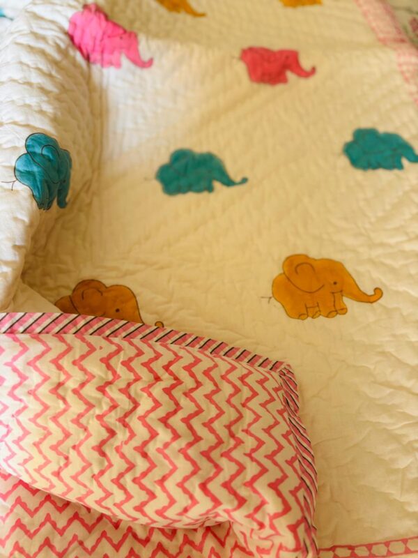 Toddler Block Print Quilts - Haathi 🐘