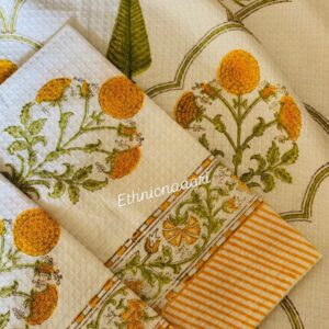 Petals Waffle Cotton Towel 3