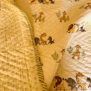 Toddler Block Print Quilts Jungle Party 🦁 🦒 🐘 🦓 3 1