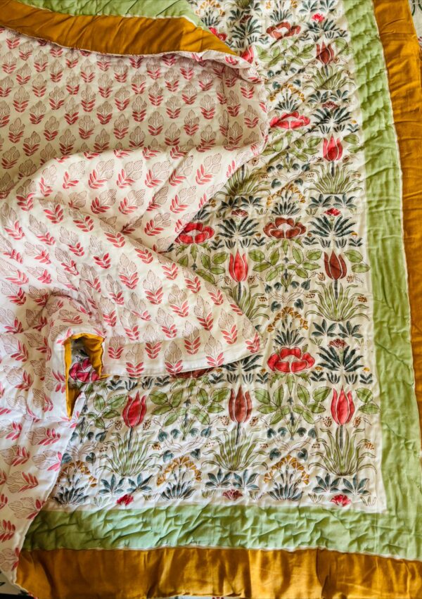 Single Bed- Block Print Cotton Quilts 
Bella (Reversible Quilts) 
(Dispatch Time 24 Hours)