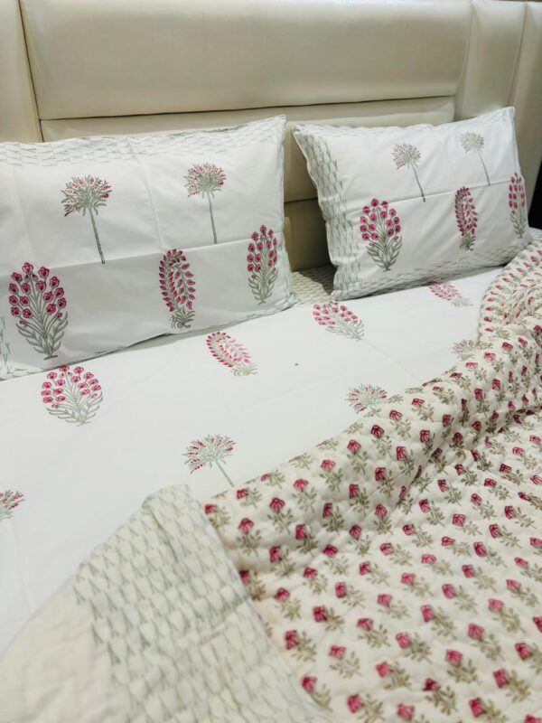 Pink Treasure Double Bed Quilt 1