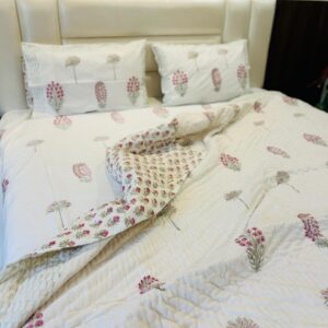 Pink Treasure Double Bed Quilt 2