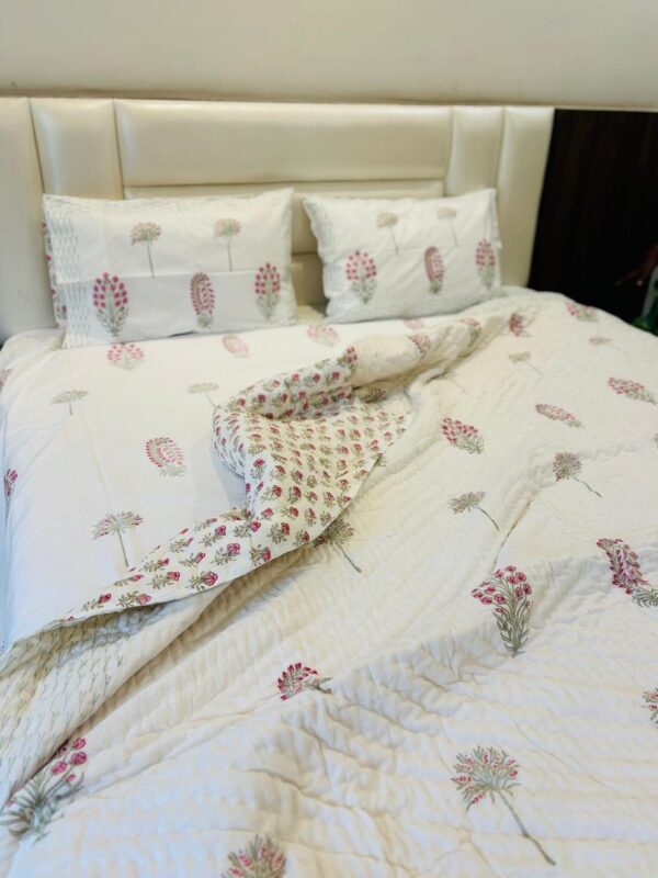 Pink Treasure Double Bed Quilt 4