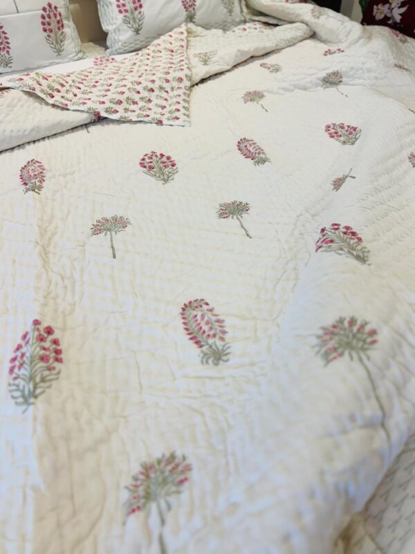 Pink Treasure Double Bed Quilt 5