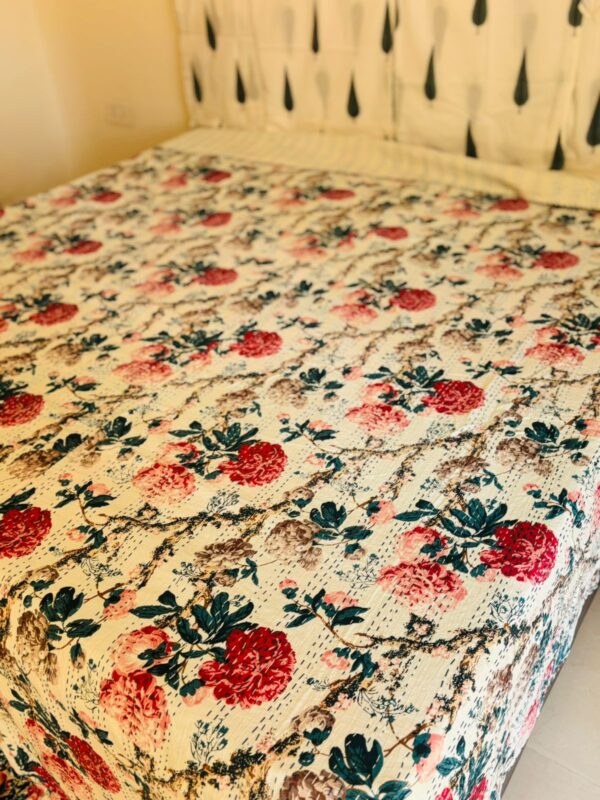 Roses Kantha Bed Sheets 2