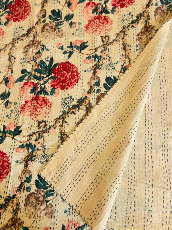 Roses Kantha Bed Sheets 4