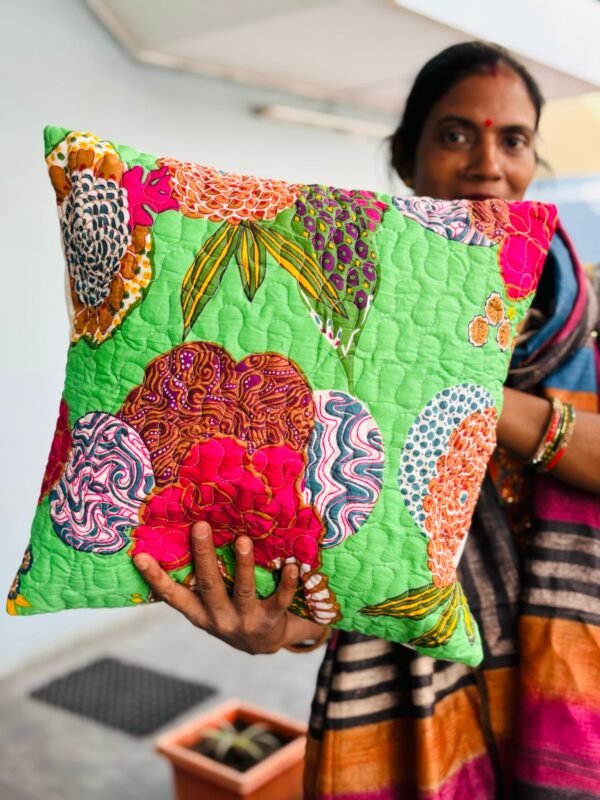 Quilted Cushion Covers Green Heaven 2