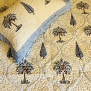 Blue Lagoon Quilted Bedcover 2