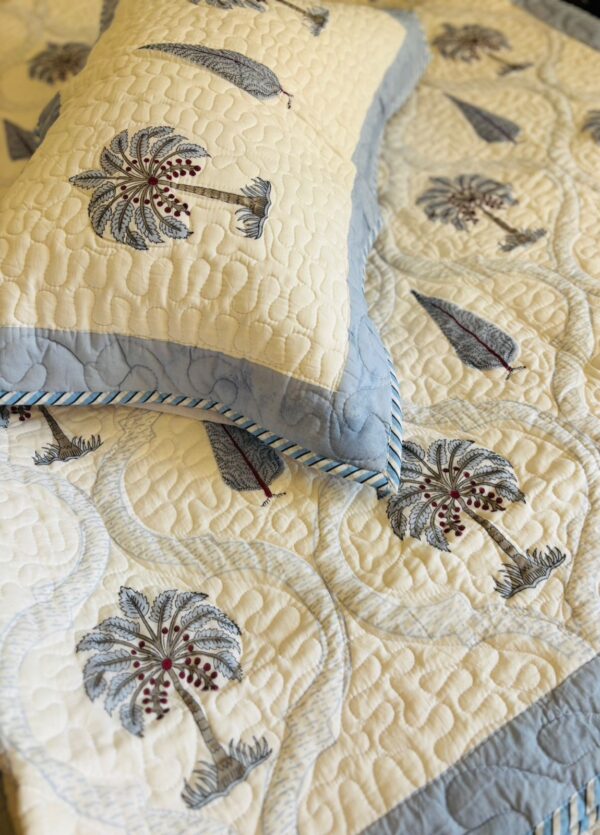 Blue Lagoon Quilted Bedcover 3