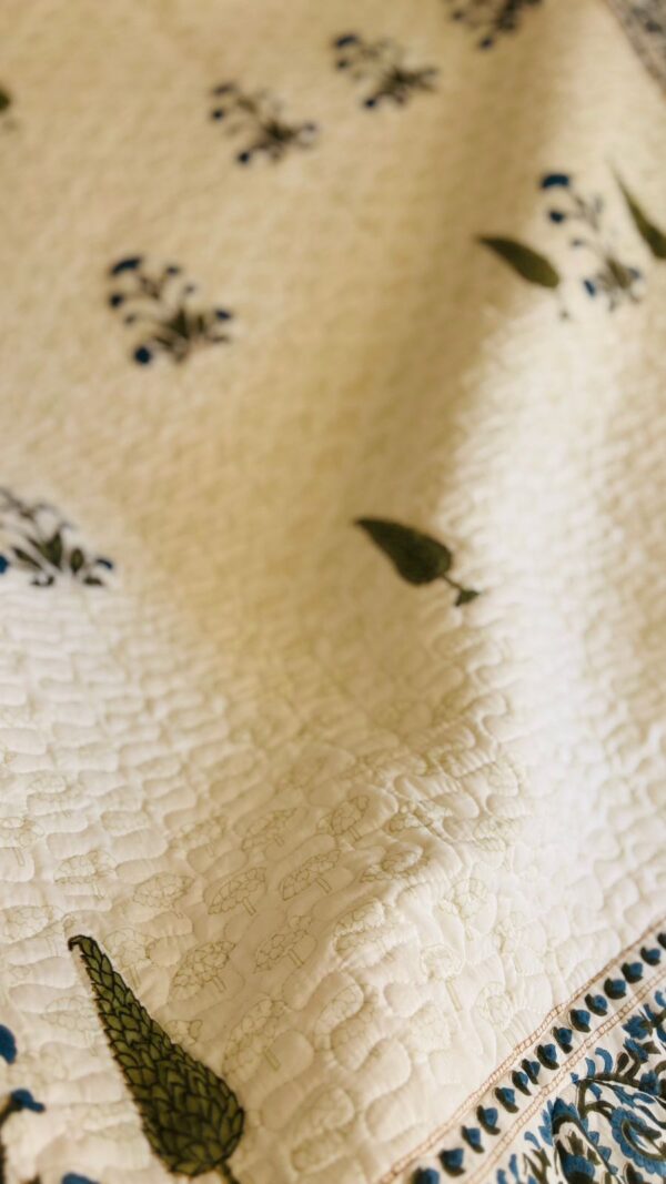 Quilted Bedcover Blue Heaven 1