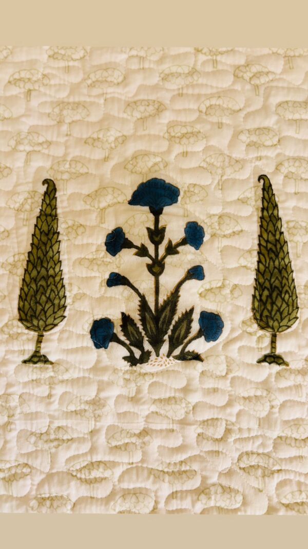 Quilted Bedcover Blue Heaven 2