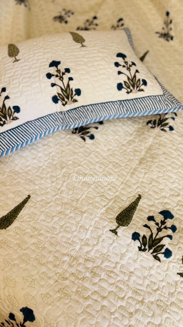 Quilted Bedcover Blue Heaven 4