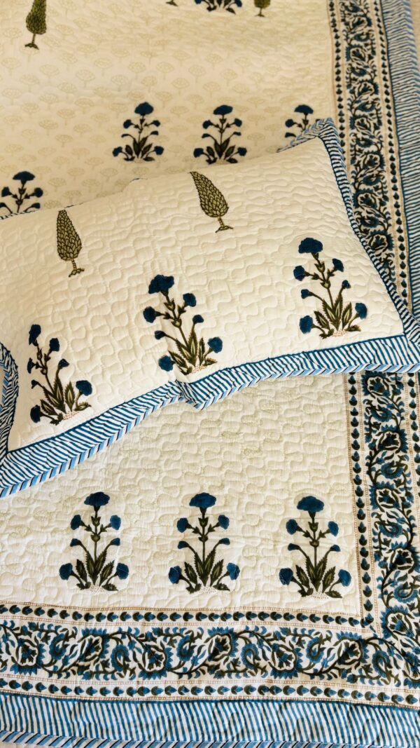 Quilted Bedcover Blue Heaven 6