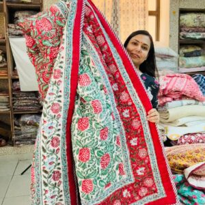Double Bed - JAIPURI RAZAI - Hand Block Print 

All time Fav Red 🍒🌹

(Dispatch Time 24 Hours)
