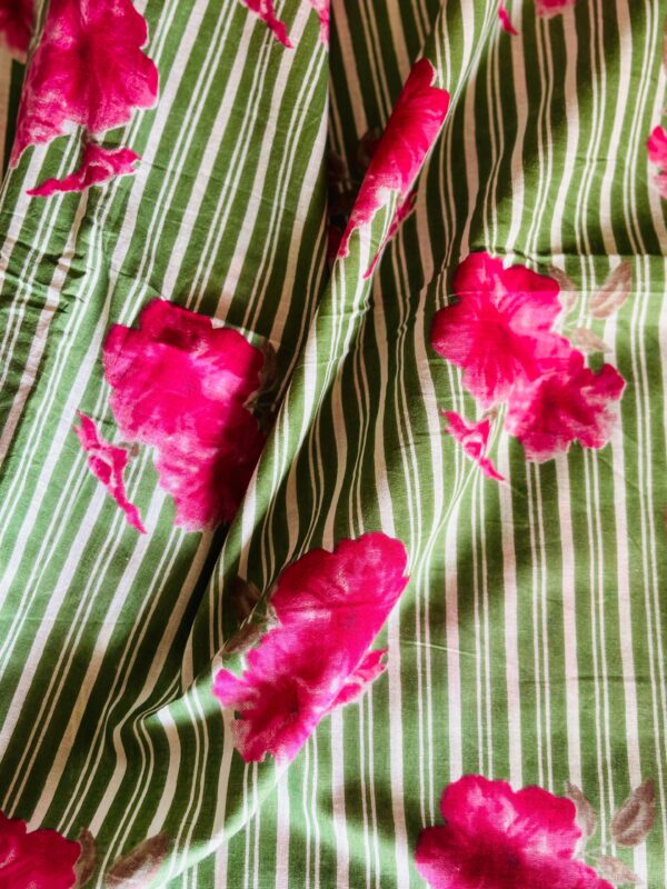 100./. Cotton Mul Fabrics, Hara Panna 🌱 Raw Fabrics - Pure Cotton