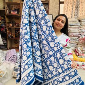 Double Bed - JAIPURI RAZAI - Hand Block Print 
MUGHAL 
( Dispatch Time 24 Hours)