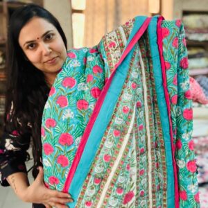 Pink Pleasure -Single Bed - JAIPURI RAZAI - Hand Block Print 



(Dispatch Time 24 Hours)