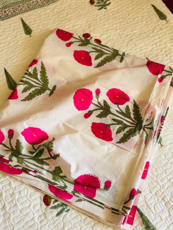 100./. Cotton Mul Fabrics, Dark Pink Peony-  Raw Fabrics - Pure Cotton