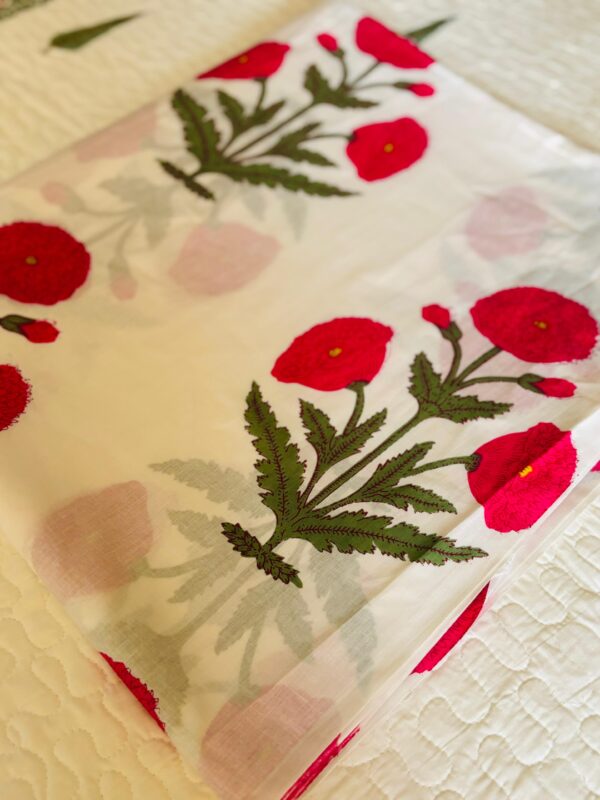 100./. Cotton Mul Fabrics, Dark Pink Peony-  Raw Fabrics - Pure Cotton