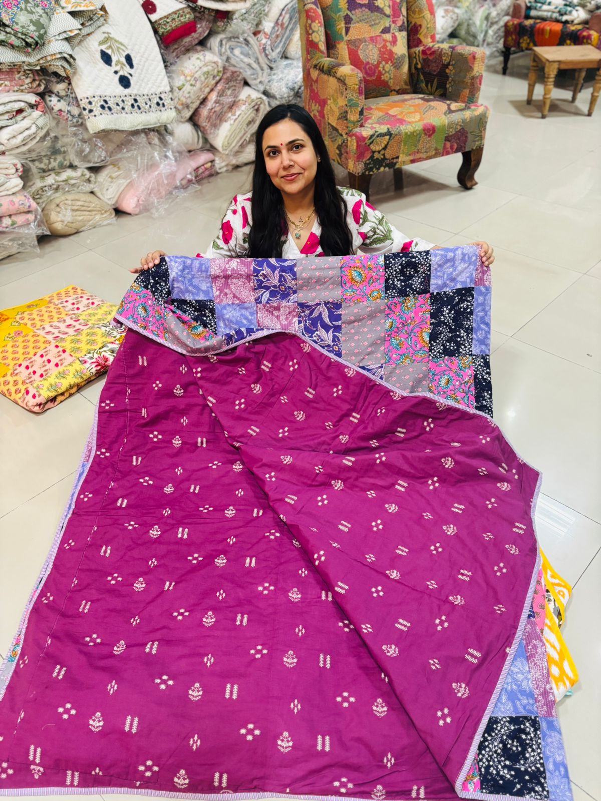 Purple Pink - King Size Dohar
(Dispatch Time 24 hours)