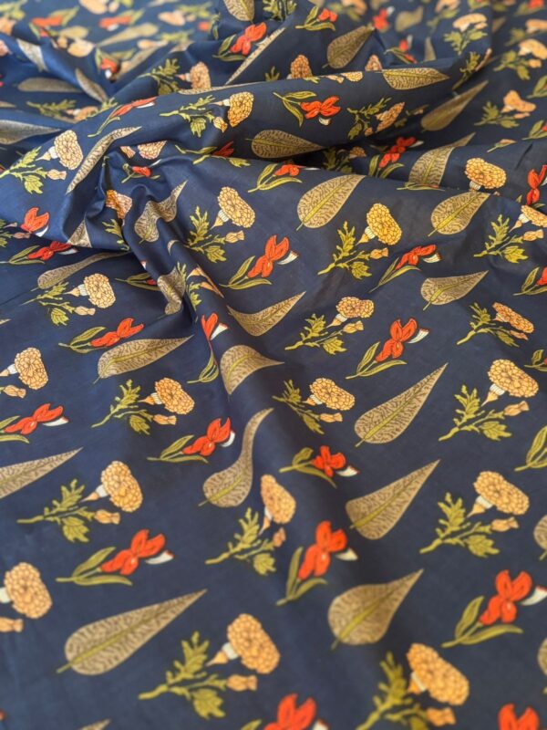 100./. Cotton Mul Fabrics, Blue Desire - Raw Fabrics - Pure Cotton
