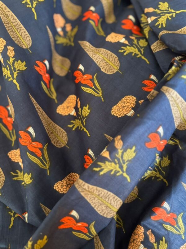 100./. Cotton Mul Fabrics, Blue Desire - Raw Fabrics - Pure Cotton