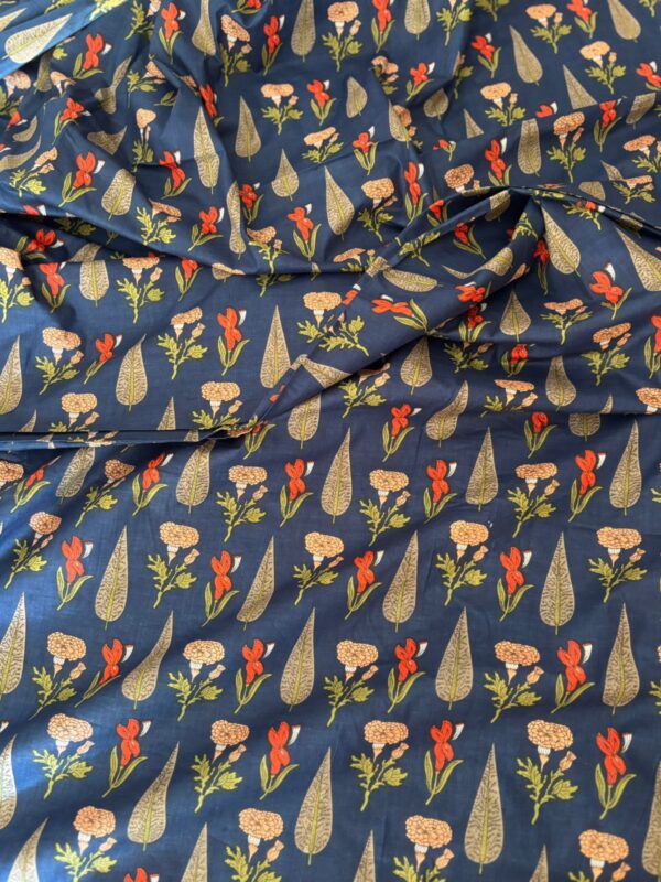 100./. Cotton Mul Fabrics, Blue Desire - Raw Fabrics - Pure Cotton