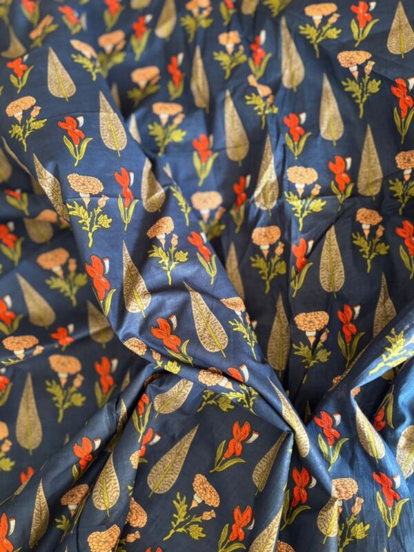 100./. Cotton Mul Fabrics, Blue Desire - Raw Fabrics - Pure Cotton