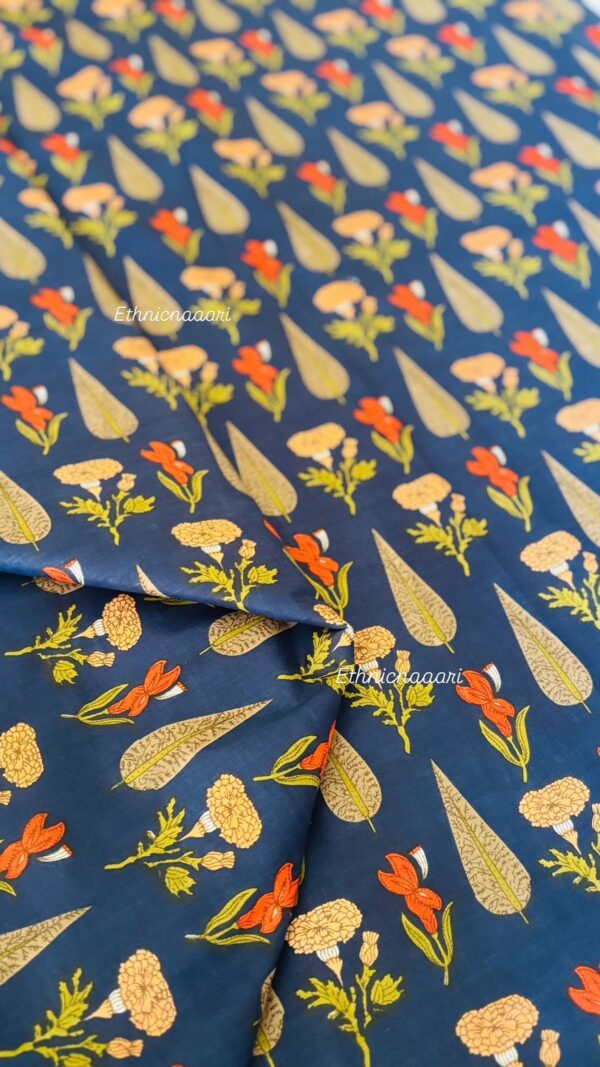 100./. Cotton Mul Fabrics, Blue Desire - Raw Fabrics - Pure Cotton