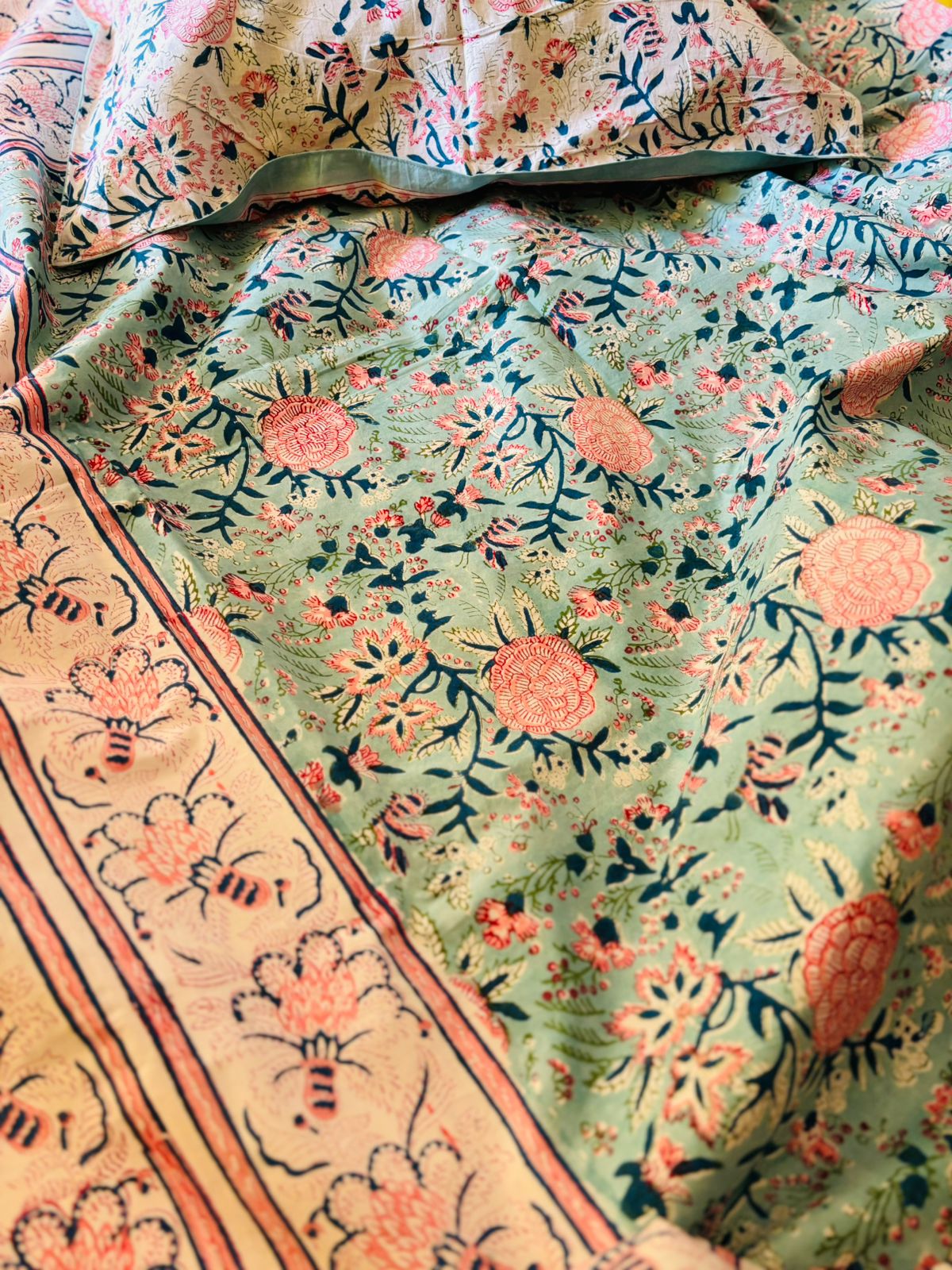 River - Super King Bedsheet with 2 Pillow Covers (Dispatch Time 24 hours)