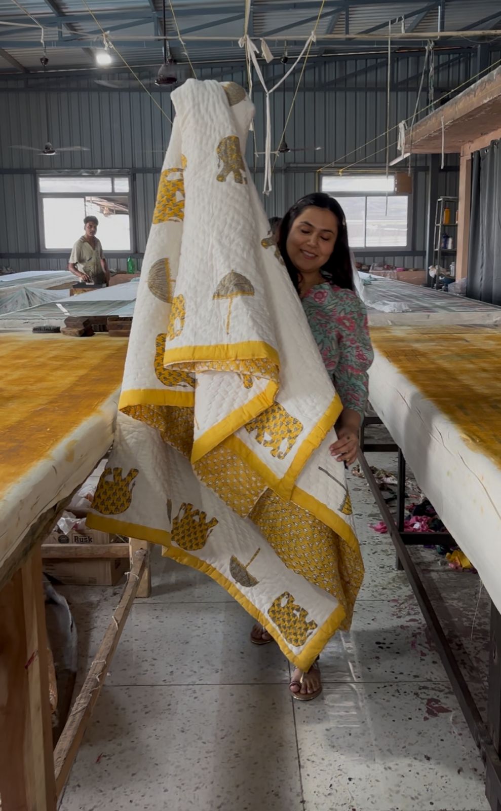 Matching Hand Block Printed Bedding Set - Yellow Haathi
.
.
.
🪷
Bedsheets + Razai + Pillow Covers (Dispatch time 24 Hours)